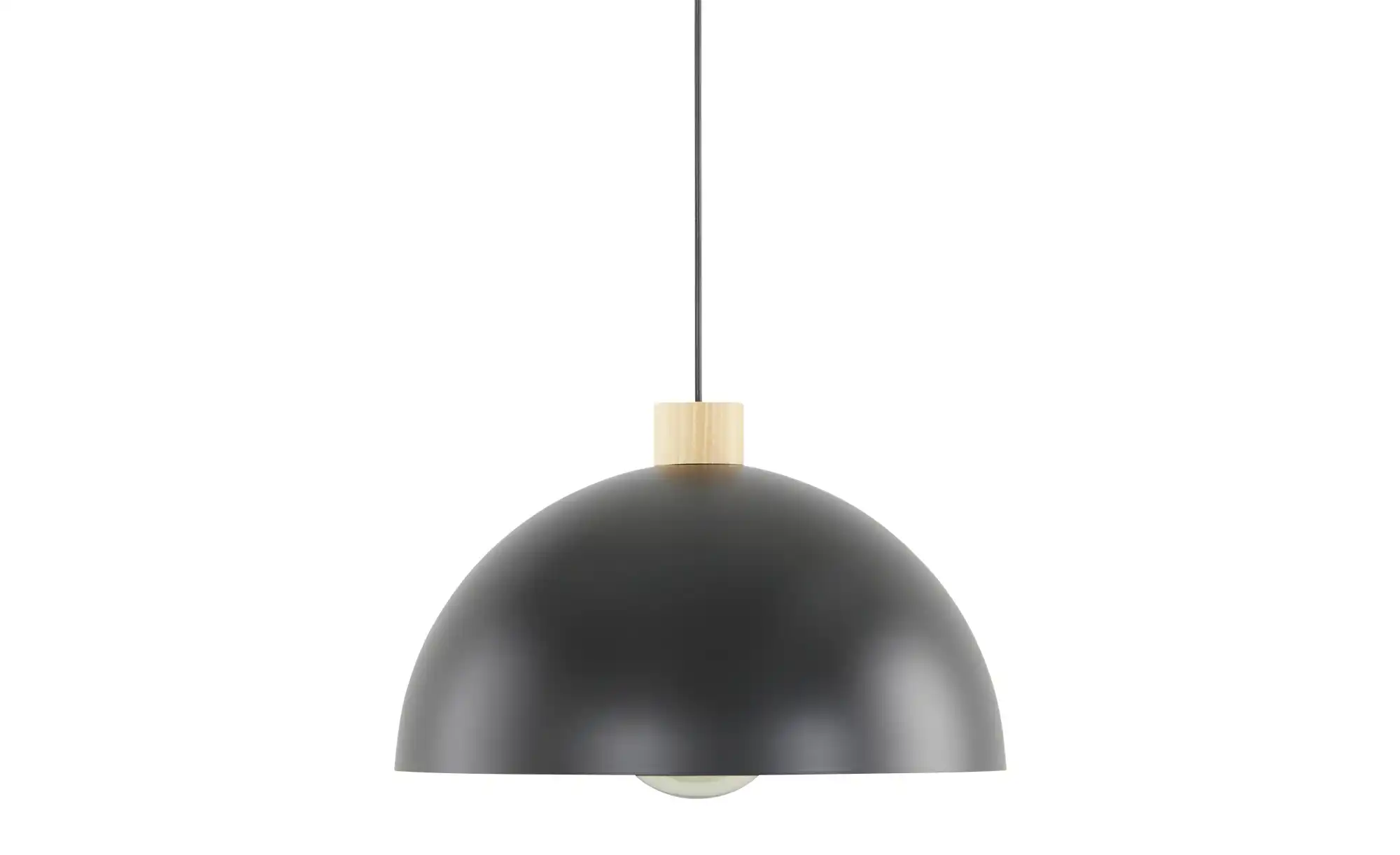 KHG Pendelleuchte, 1-flammig, schwarz/ Holz