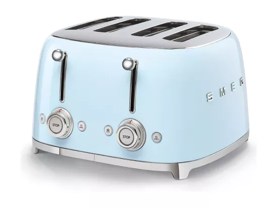 Smeg Grille-pains 4 fentes 950w bleu azur - tsf03pbeu