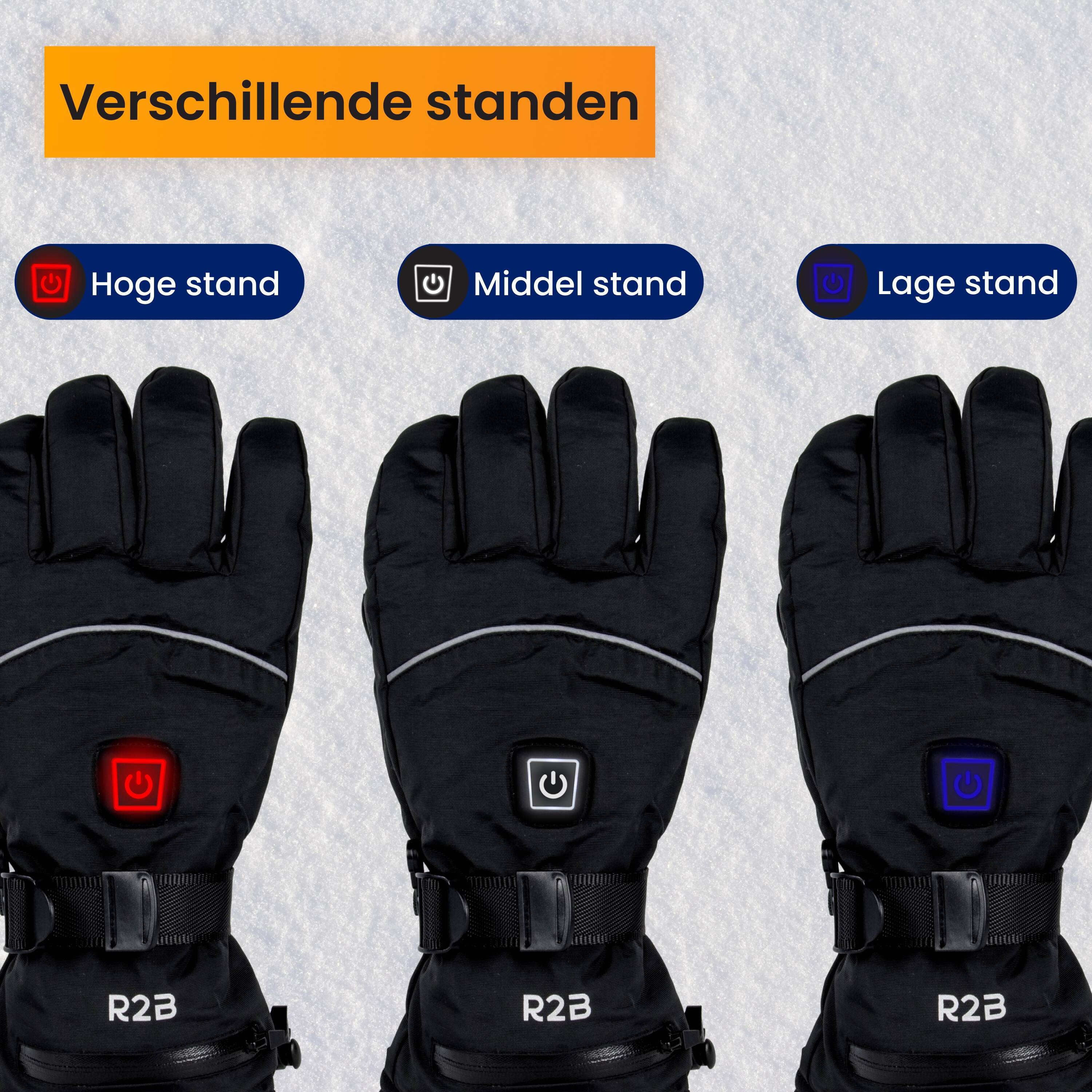 R2B oplaadbaar verwarmde handschoenen