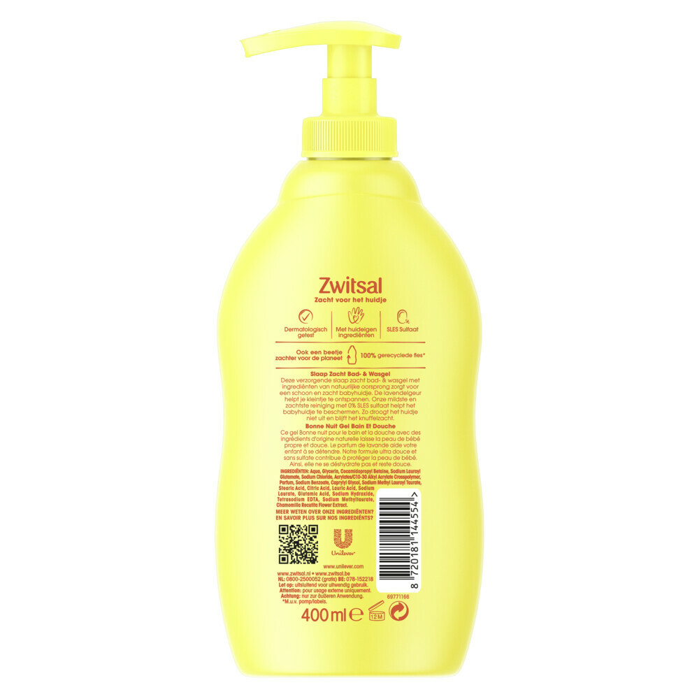 Zwitsal Bad- en Wasgel Slaap Zacht400 ml