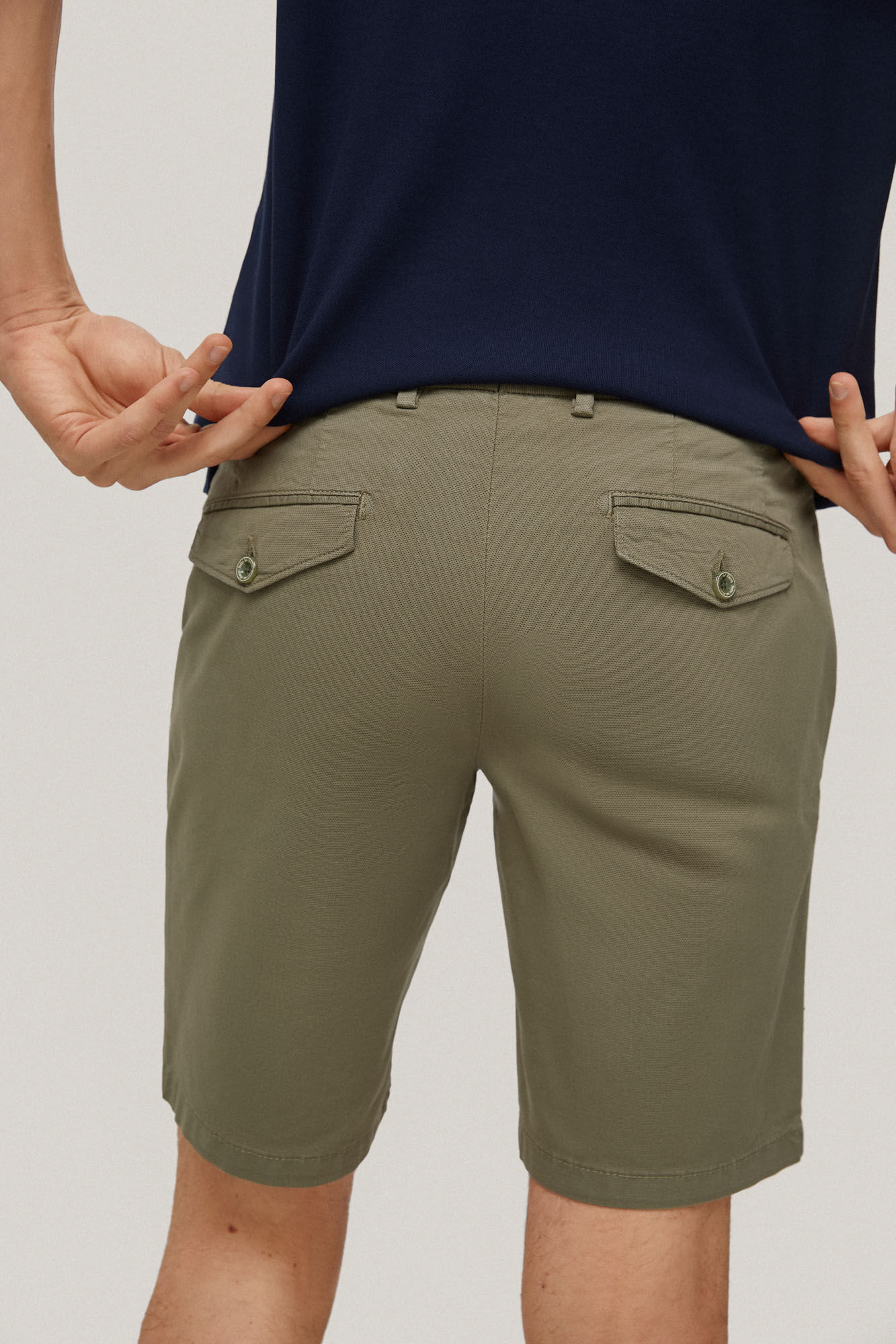 Bermuda chino ribbons - Verde