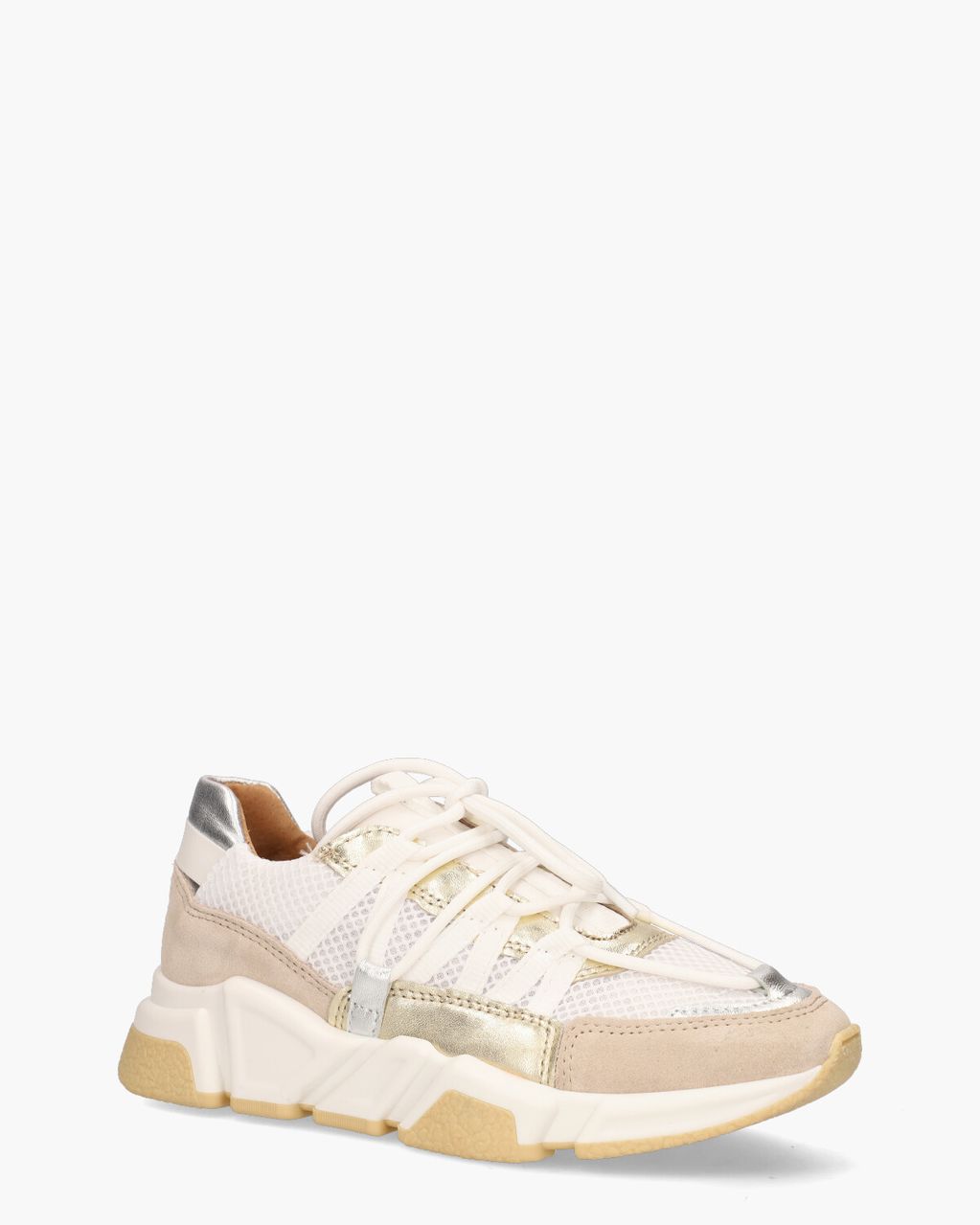 DWRS Label Los Angeles Mesh Wit/Goud Damessneakers