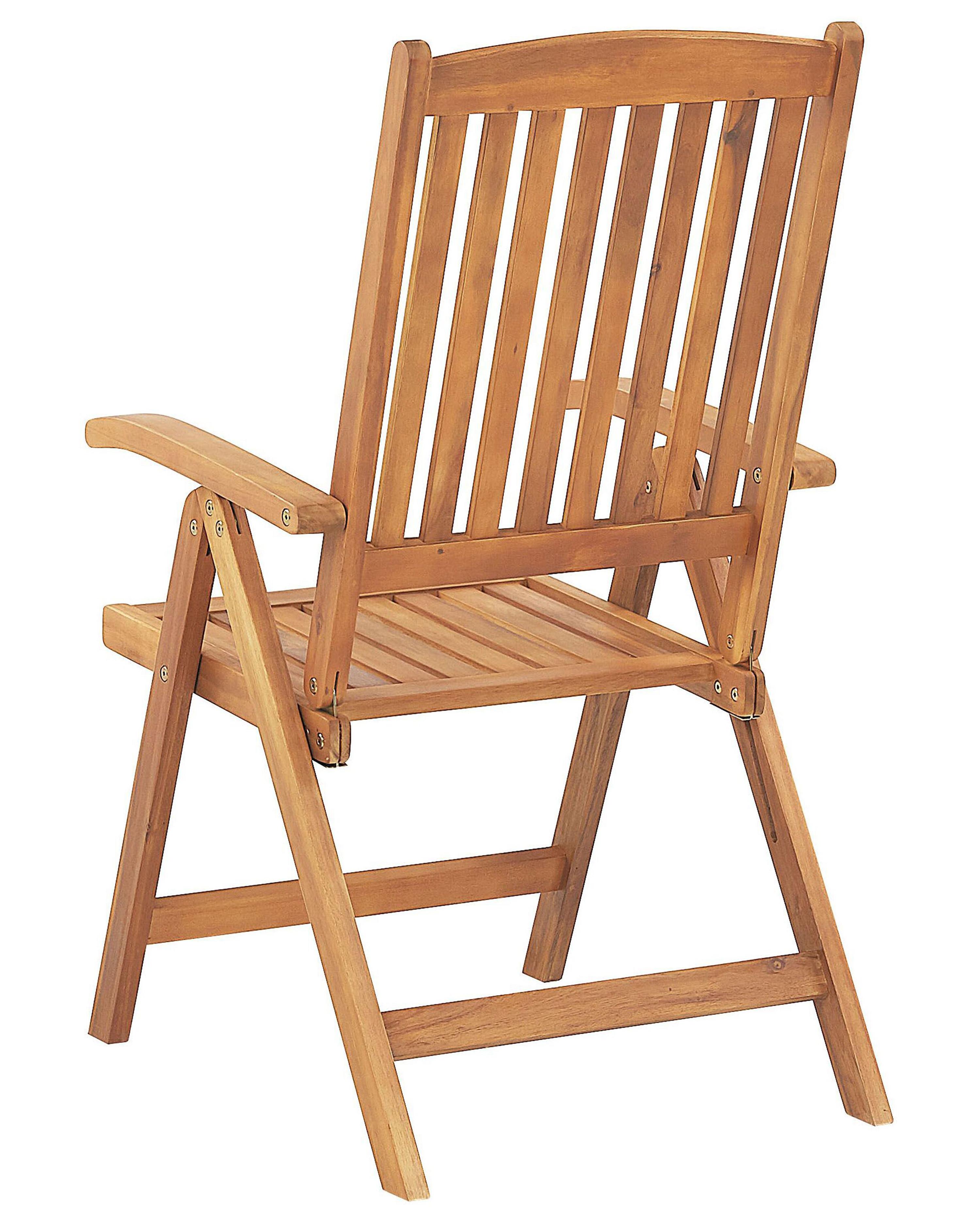 Set van 2 stoelen met zitkussen JAVA Acaciahout Blauw