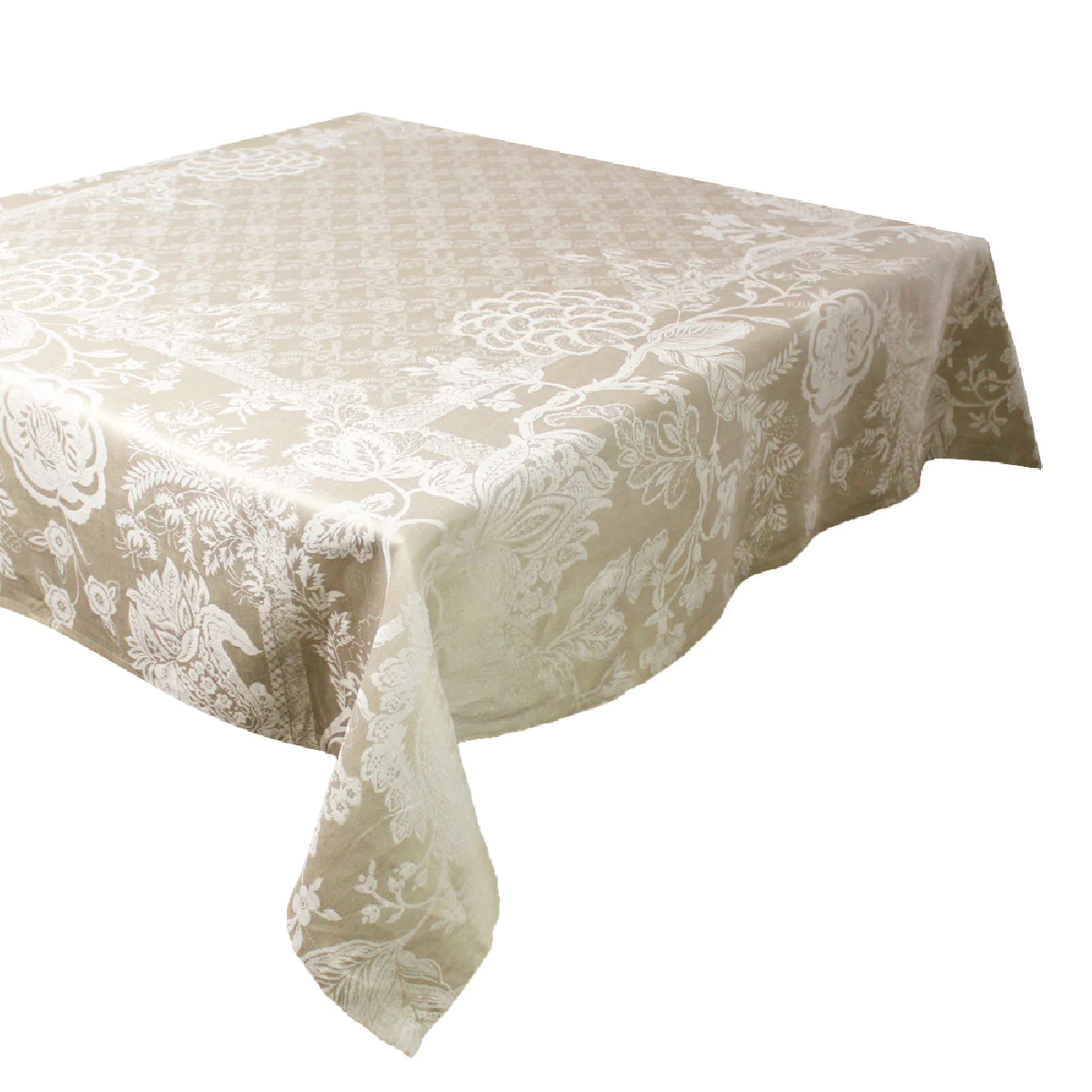 Nappe pur lin beige 174X254 Garnier Thiebaut