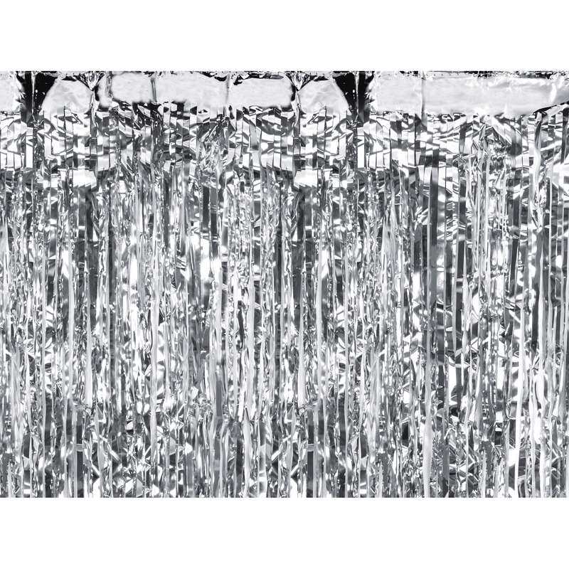 Partydeco Partyvorhang Metallic, silber