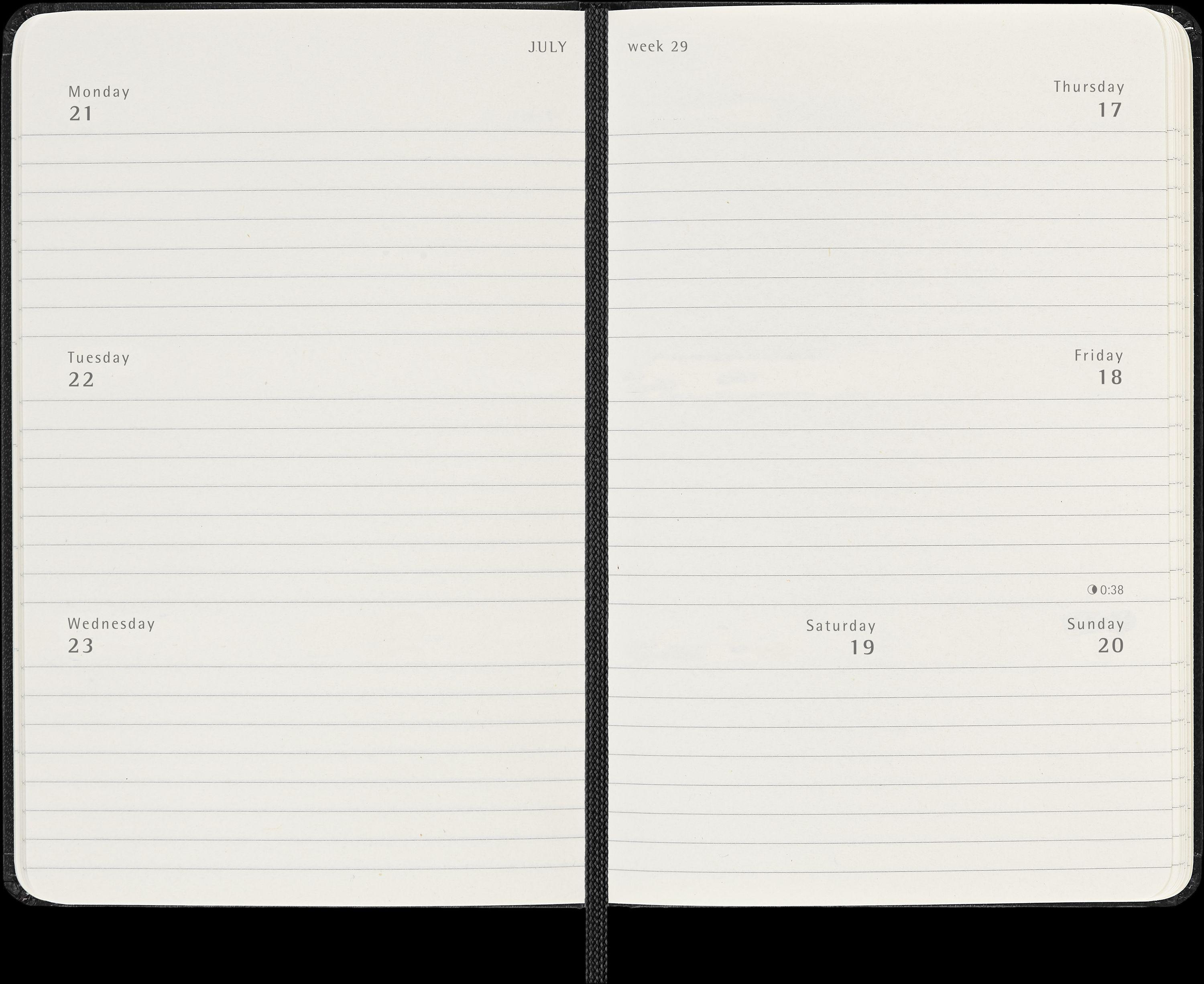 Moleskine 18 Monate Wochenkalender 2024/2025, P/A6