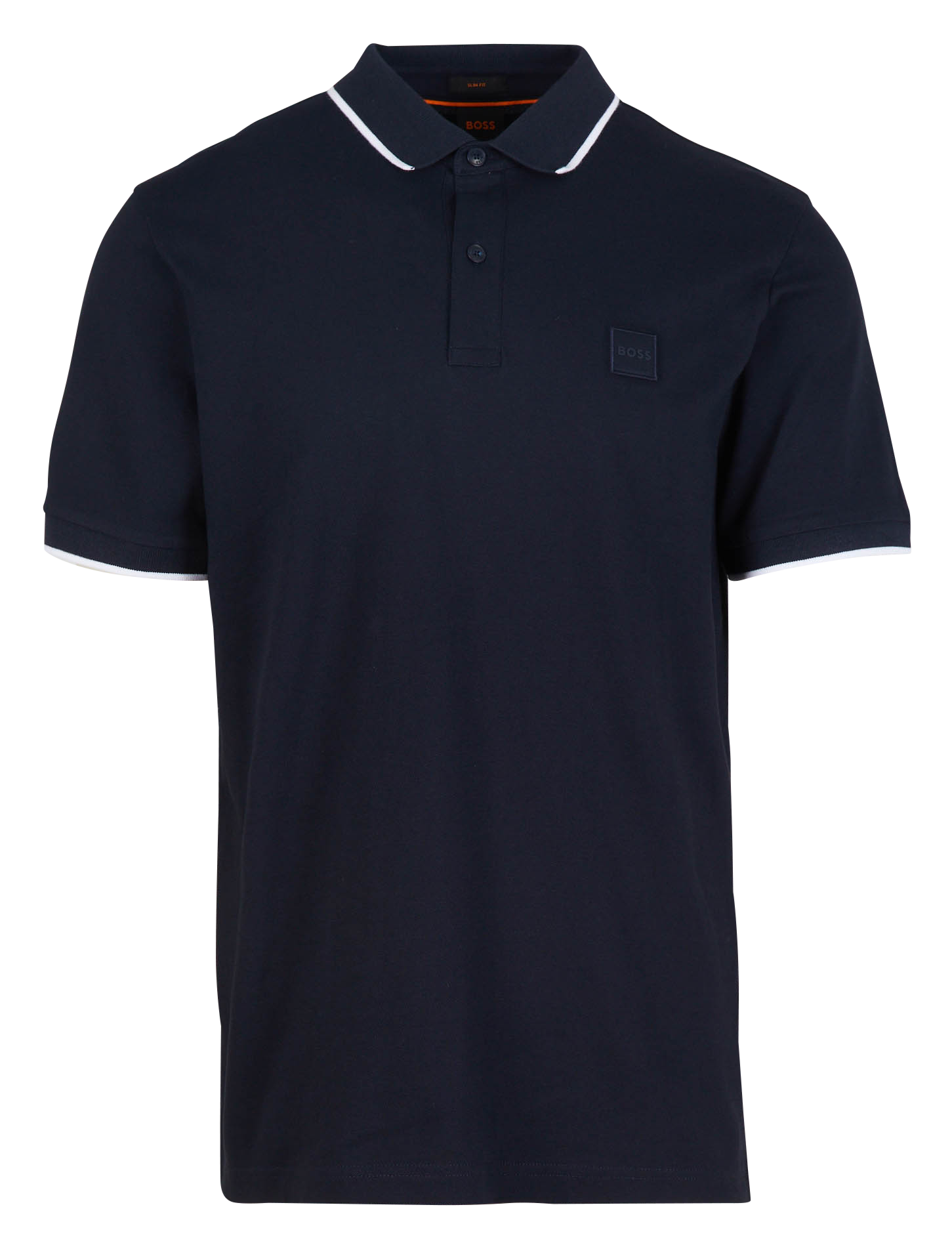 Polo slim-fit en coton stretch | Bleu