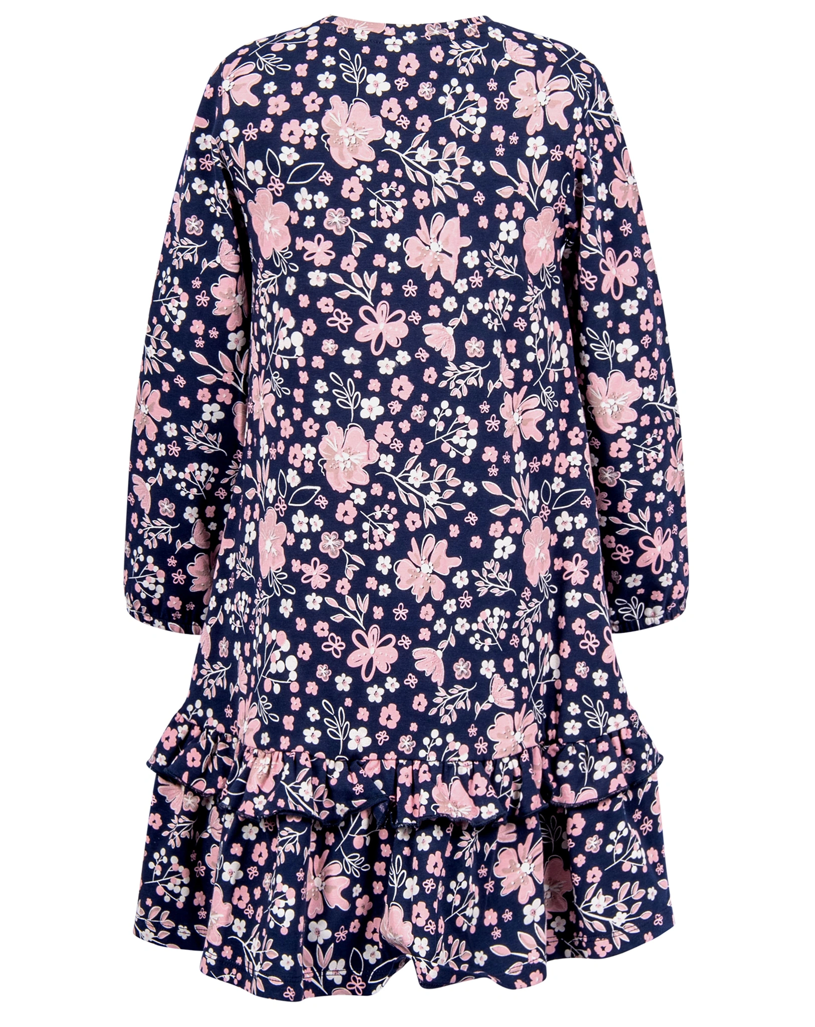 Langarmkleid FLORAL AUTUMN in navy
