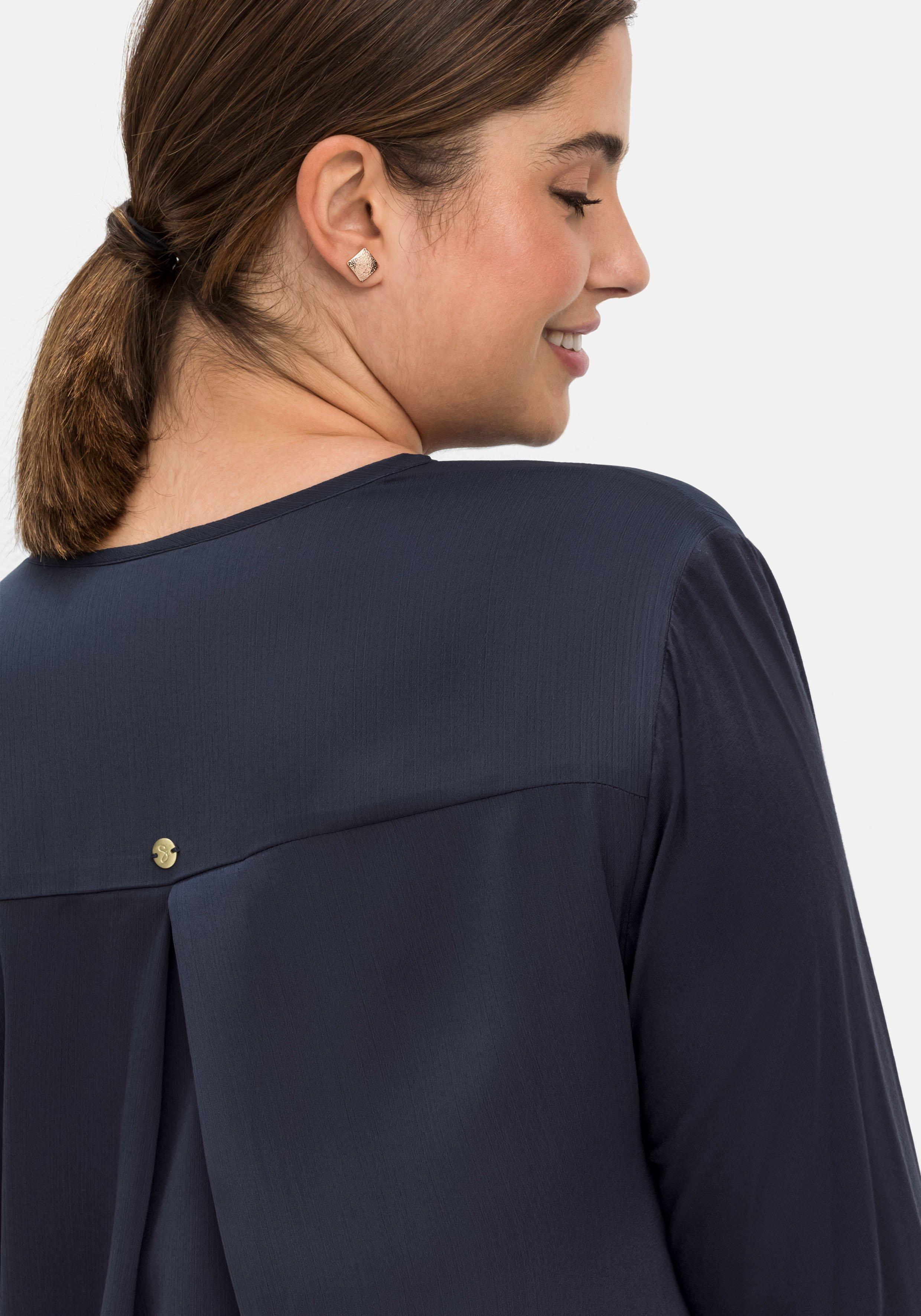 Tunika im Lagenlook aus Chiffon und Jersey