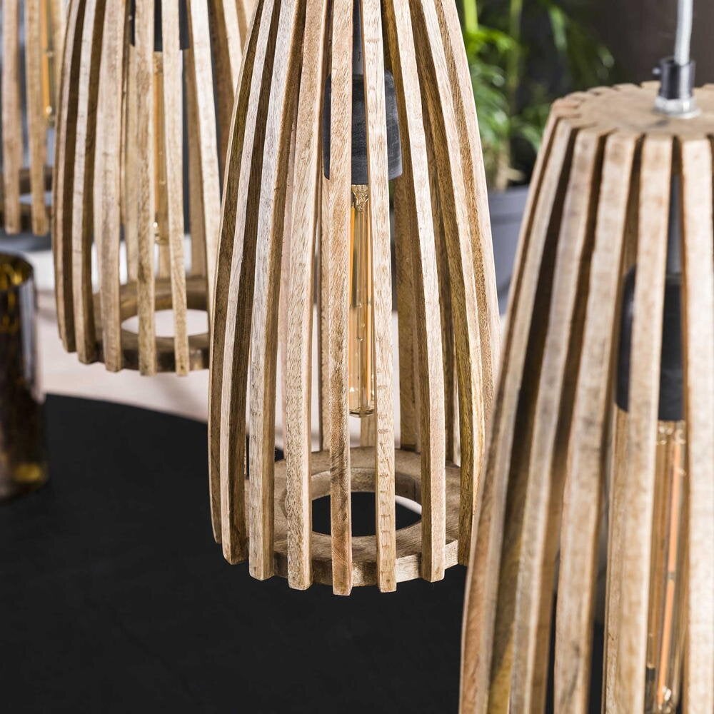 famlights | Feline hanglamp in natuurlijk licht E27 4-lichts