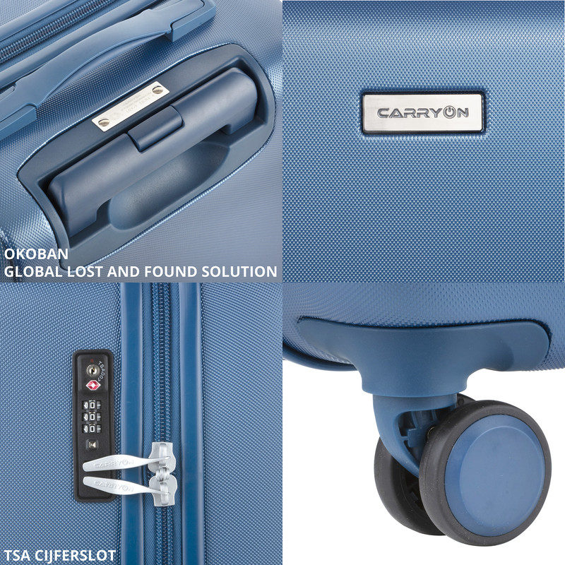 CarryOn Skyhopper handbagage koffer en Beautycase - Blue