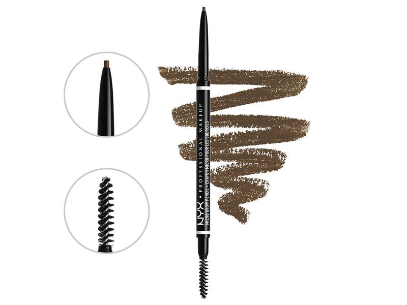 NYX Professional Makeup Augenbrauenstift Brow Micro Pencil Doppelseitiger und veganer Augenbrauenpinsel für ein natürliches Ergebnis