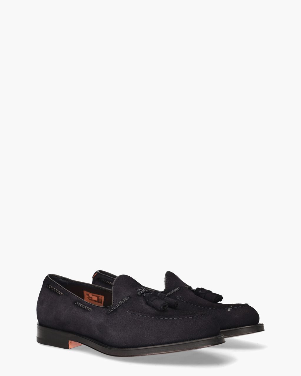 Santoni 18101 Donkerblauw Herenloafers