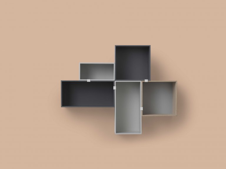 Muuto Mini Stacked 2.0 kast medium lichtgrijs