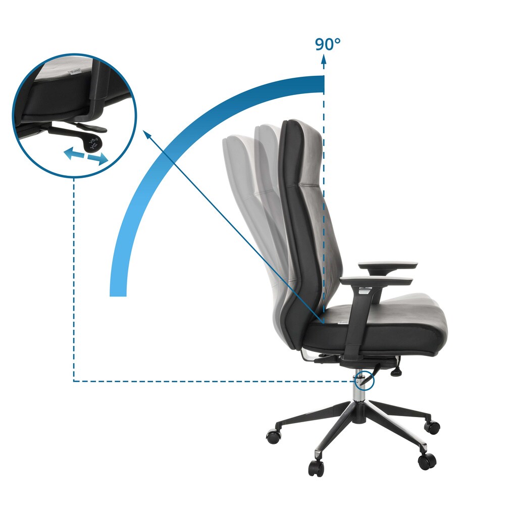 Profi Chefsessel VITORO ECO Kunstleder mit Armlehnen (höhenverstellbar) hjh OFFICE