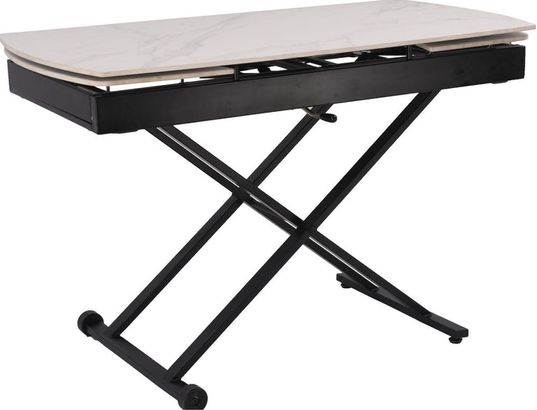 CONCEPT1 - Table basse Ibiza extensible blanc 120/180 x 70 x h34/80