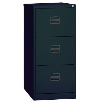 Classeur métallique monobloc professionnels - 3 tiroirs - H102 x L41 x P62 cm - anthracite