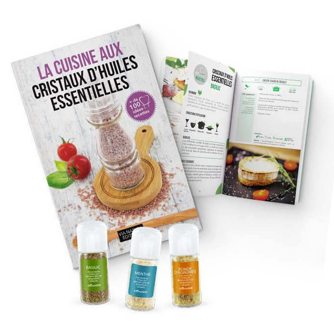 Coffret d'initiation à la cuisine aux cristaux d'huiles essentielles