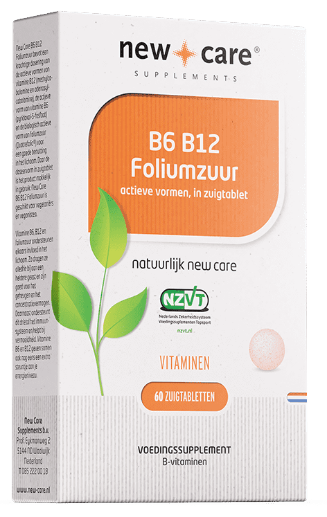 New Care B6 B12 Foliumzuur 60 zuigtabletten