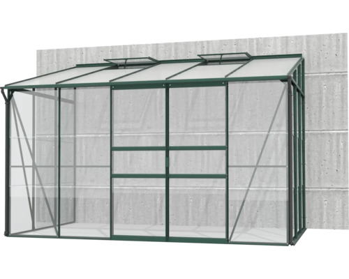 Kas Vitavia Ida 6500, enkelvoudig veiligheidsglas/meerwandige polycarbonaatpanelen, 324,3 x 201,4 cm, smaragdgroen