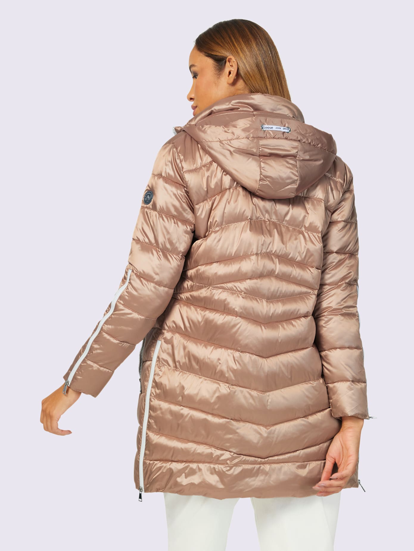 Veste longue col montant chaud