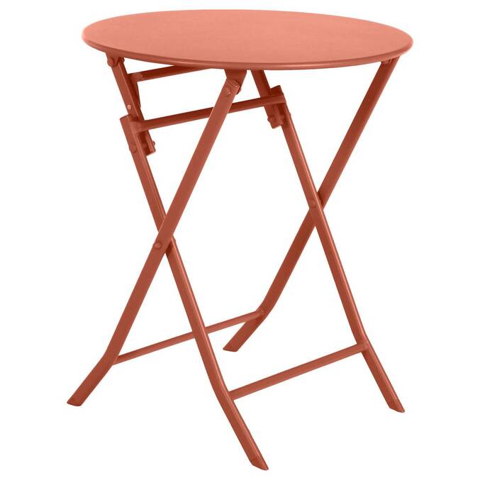Table de jardin pliante ronde GREENSBORO Ambre