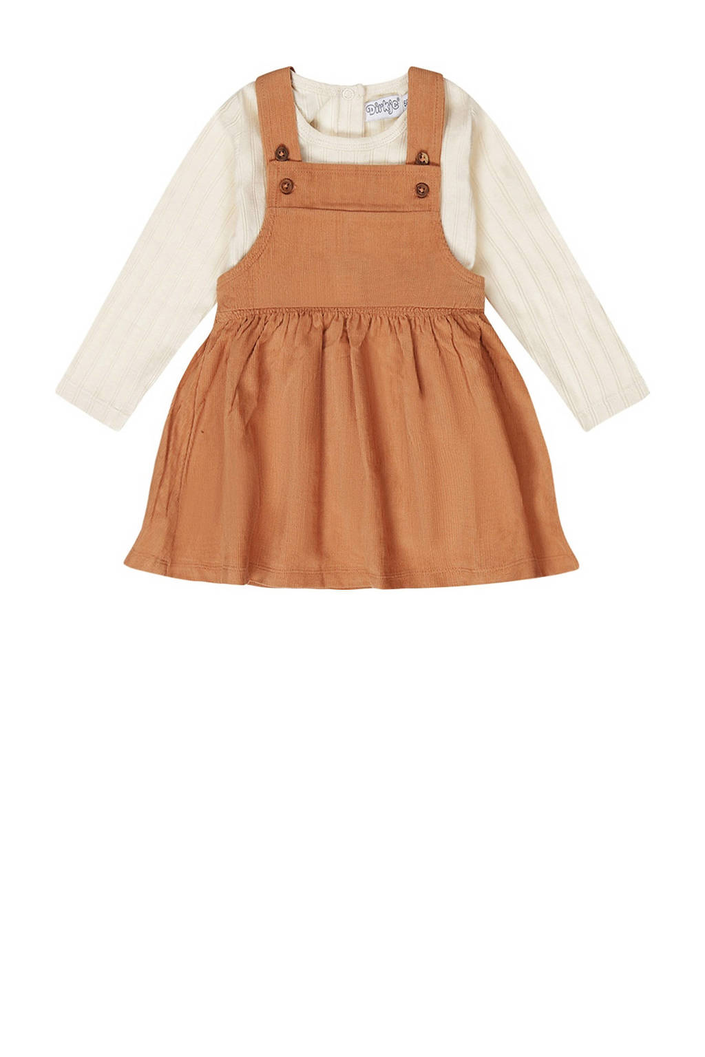 Dirkje Shirt + jurk bruin/ecru