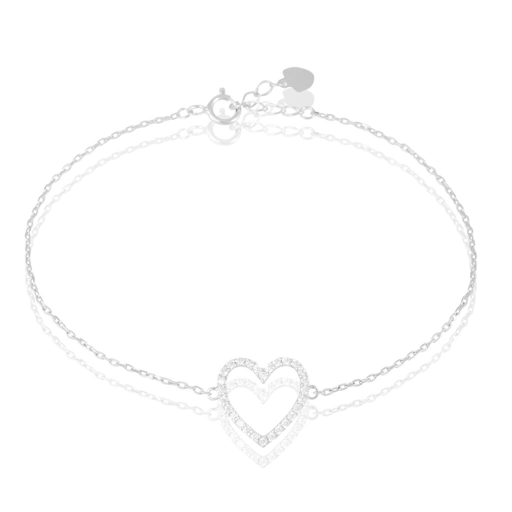 Bracelet Assya Or Blanc Oxyde De Zirconium