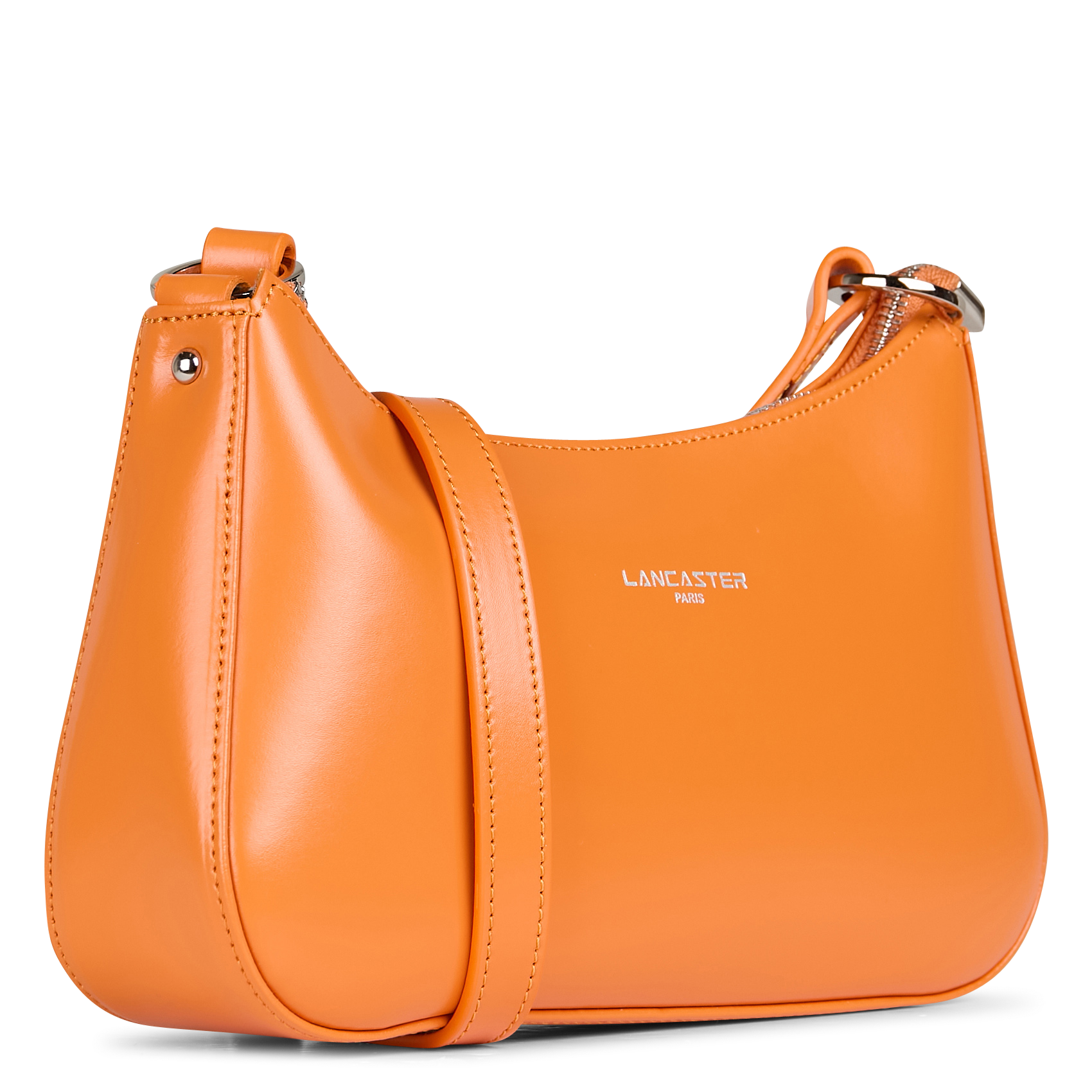 SUAVE ACE - Sac baguette en cuir lisse | Orange