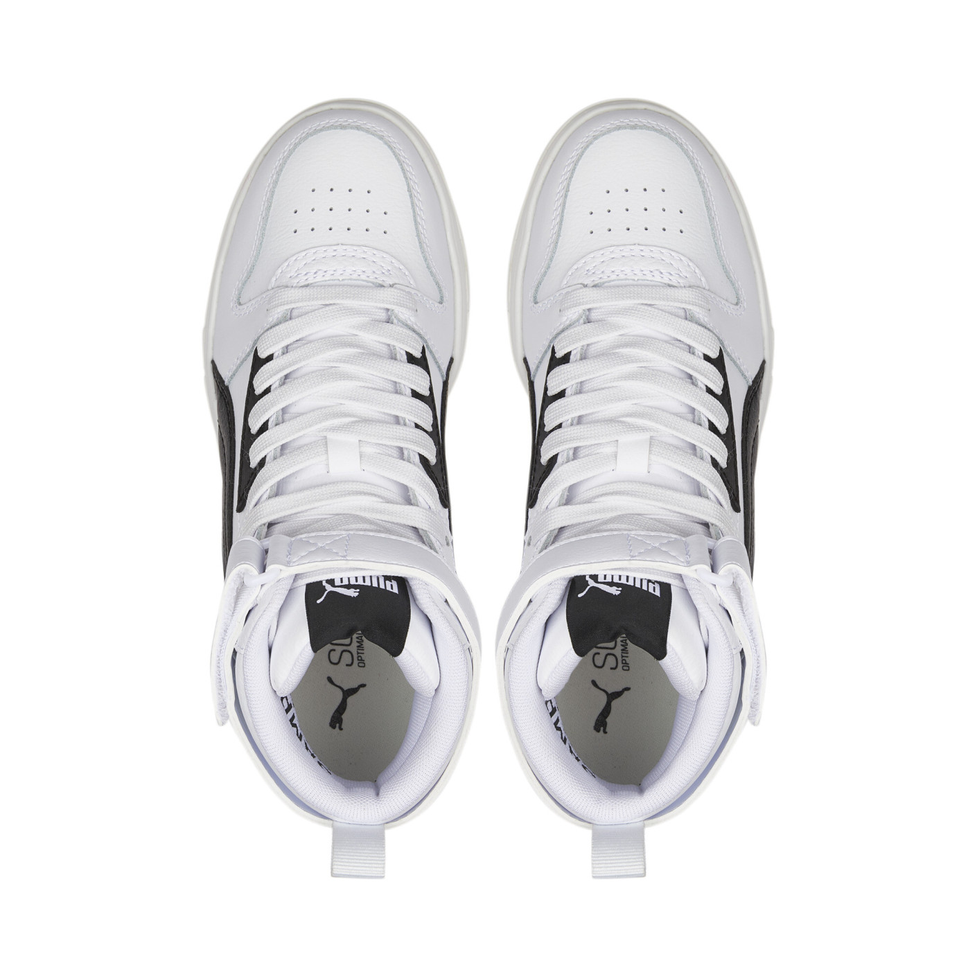 PUMA Rebound Game Sneakers Kids Wit Zwart Goud