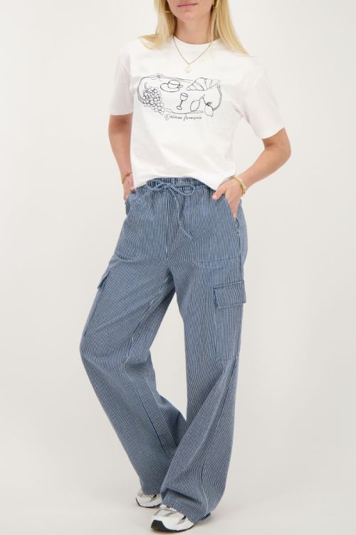Wit T-shirt ''Délices français''