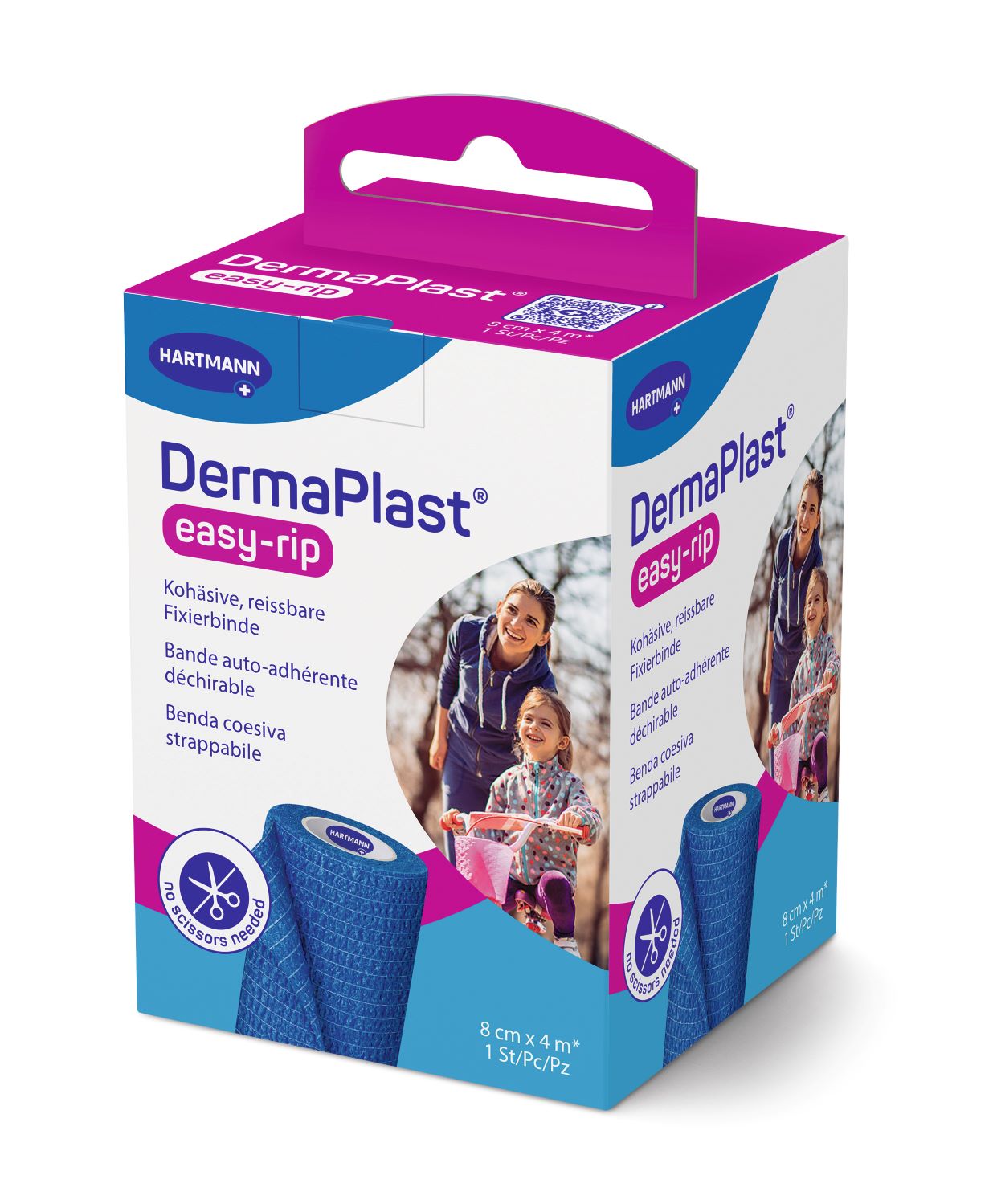 DERMAPLAST easy-rip<br>1 Stück, 8cmx4m, blau