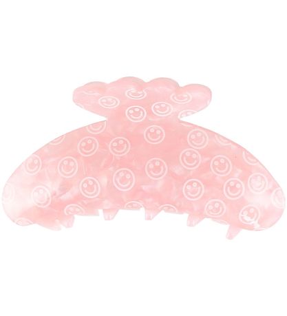 By Stær Haarspange - Asta - 10 x 5 cm - Smiley Rosa