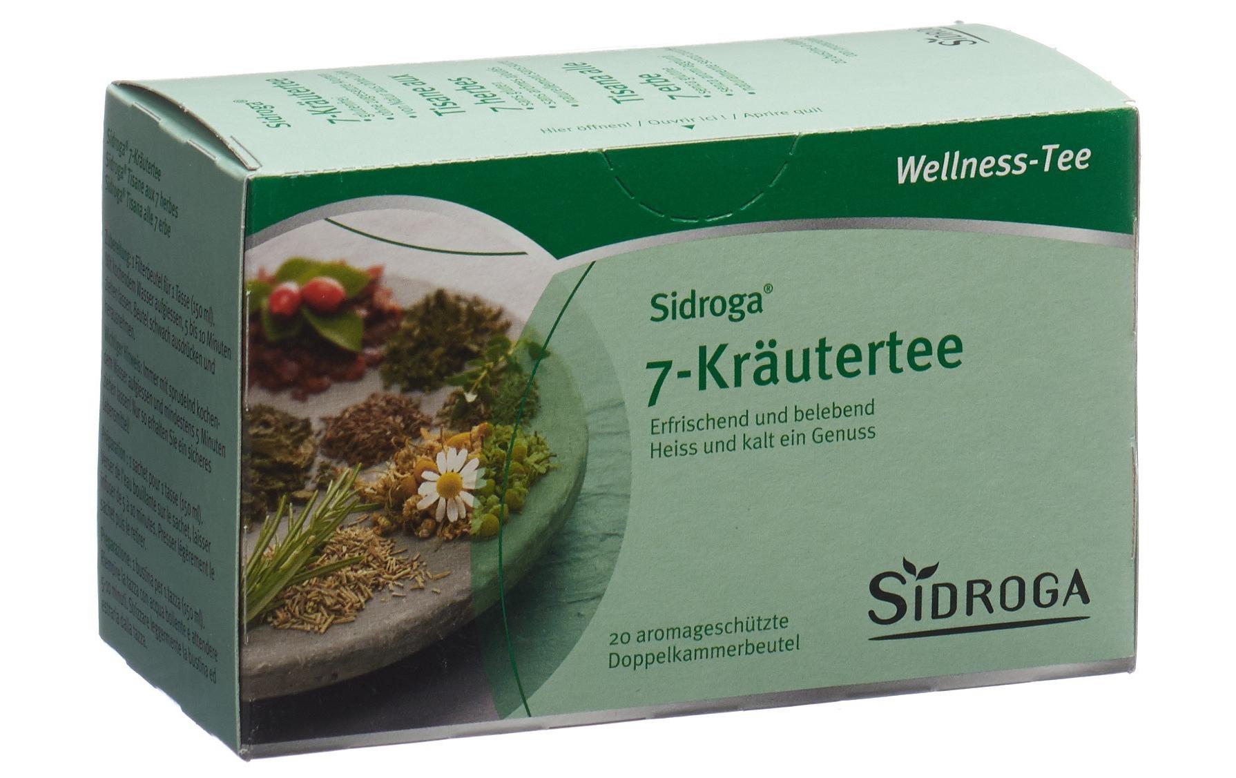 Teebeutel Wellness 7-Kräutertee 20 StückMilde Teemischung mit Kräutern