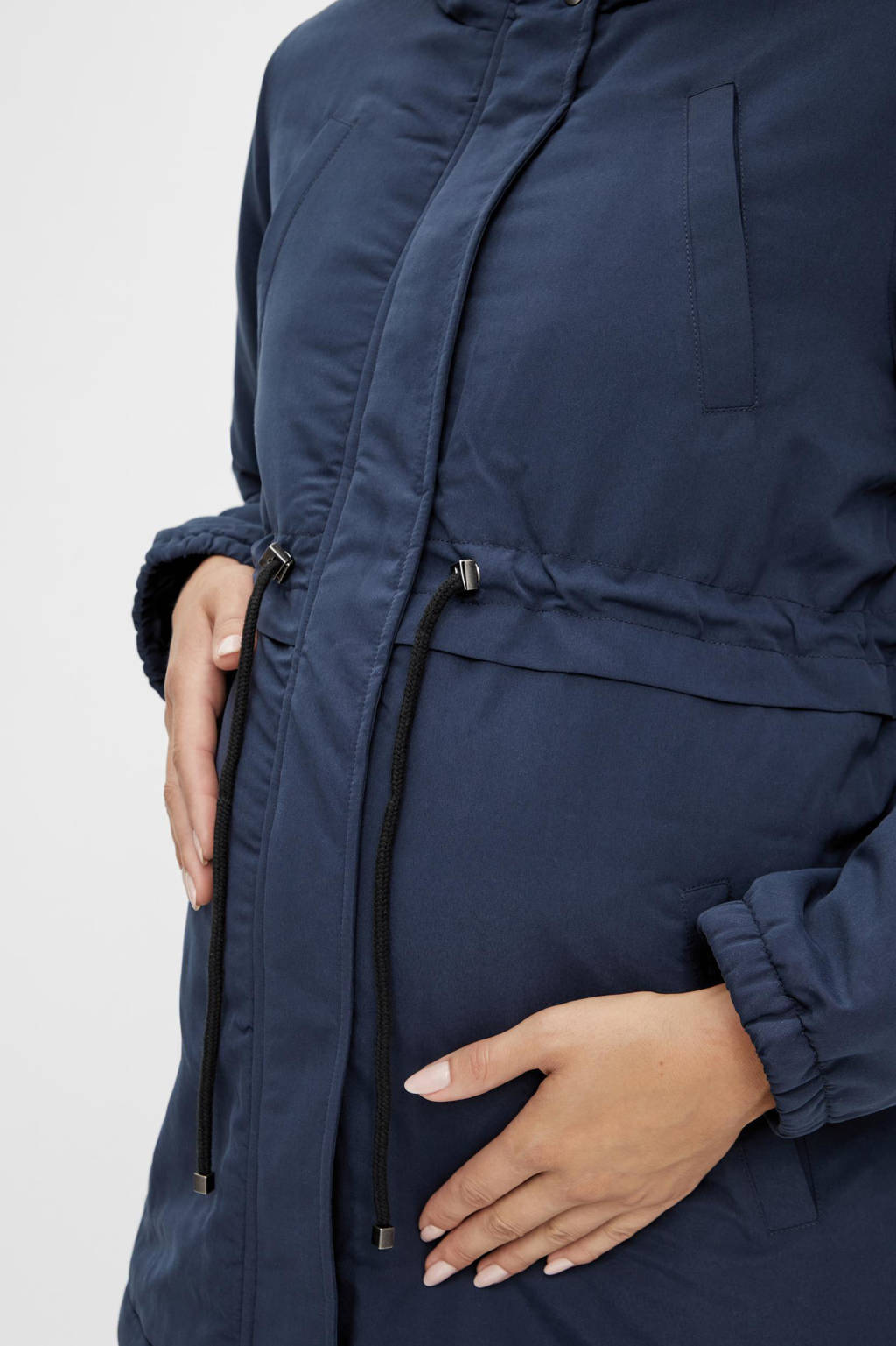 MAMALICIOUS jas MLJESSA van polyester donkerblauw