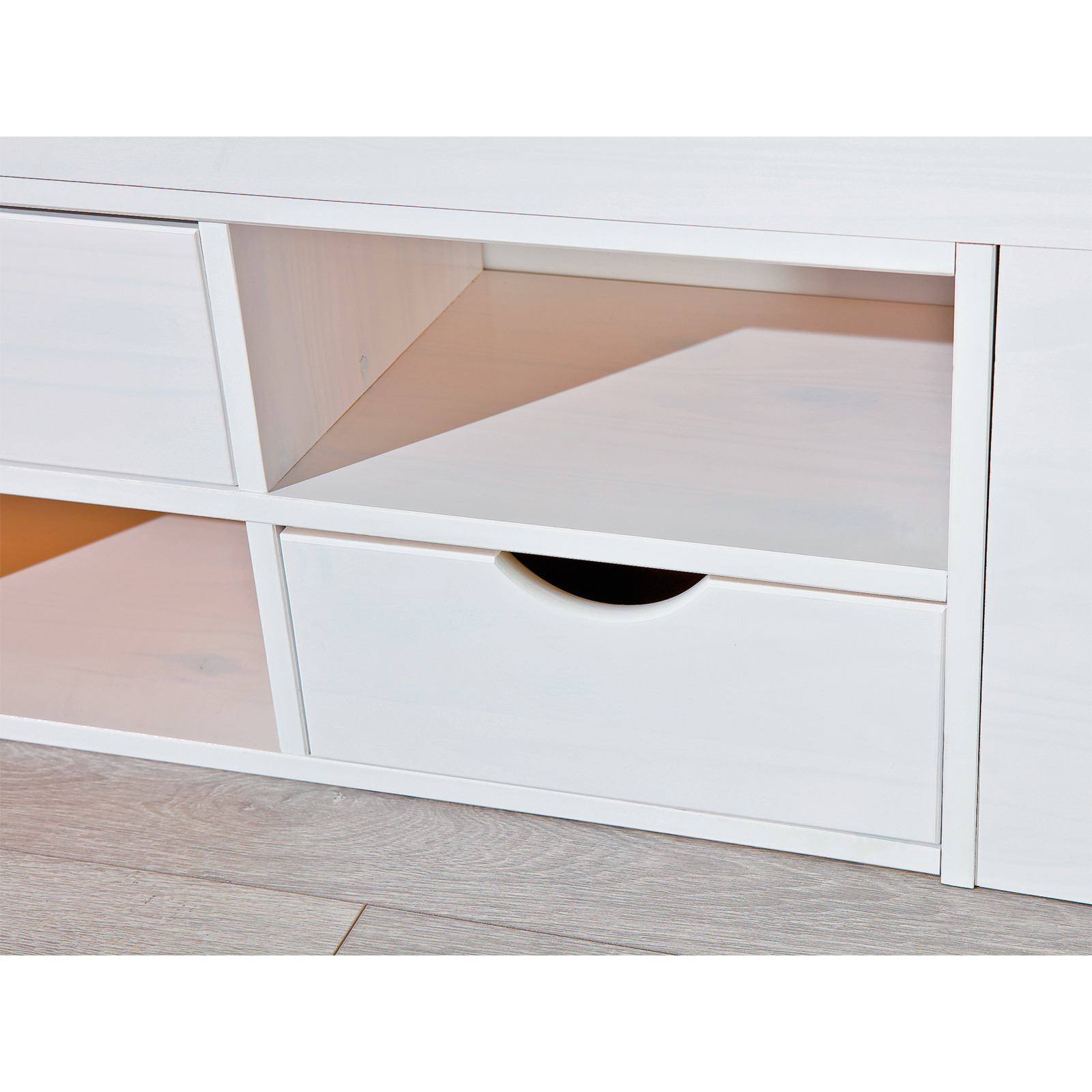 Bett Till Kiefer massiv weiss 140 x 200