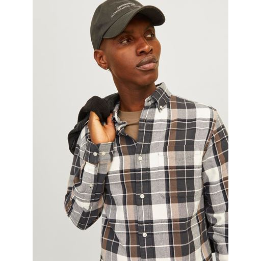 Jack&Jones Blubrook Check Structure Skjorte, Black Oyster, L