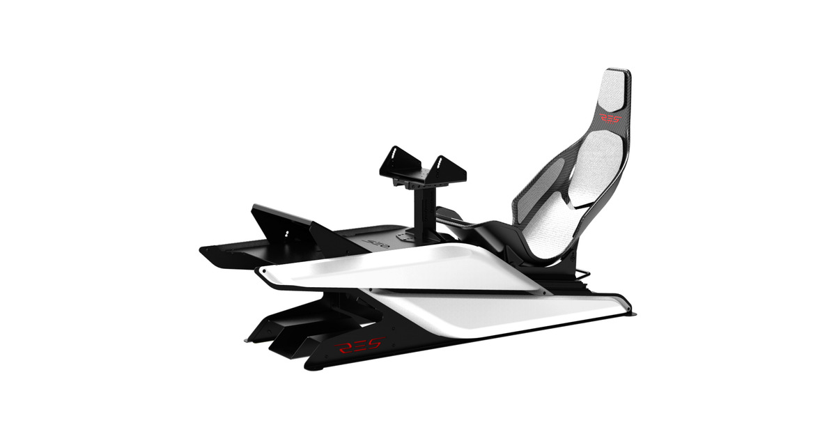 Res-TechX1 Cockpit racing simulator  (Zwart/hoogglans wit)