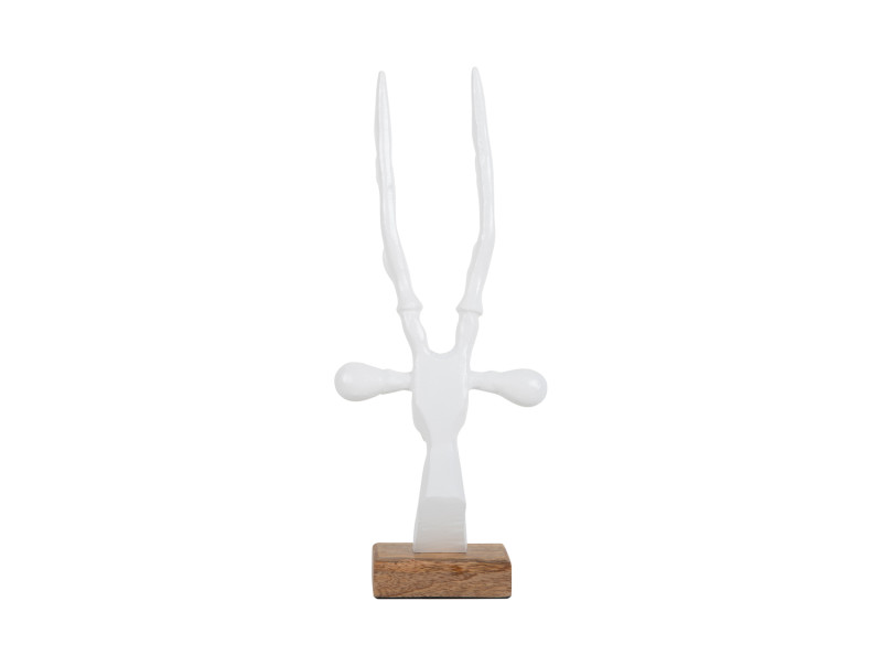 Statue Reindeer Head PT4155SI Brushed silver