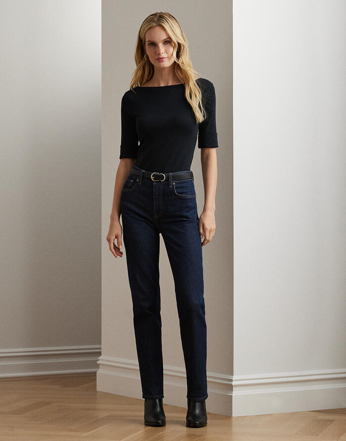 Lauren Ralph Lauren Cotton Boatneck Top Sort