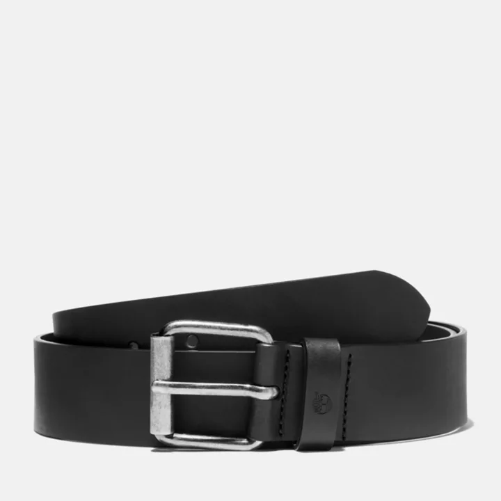 Ceinture en cuir pour homme en noir