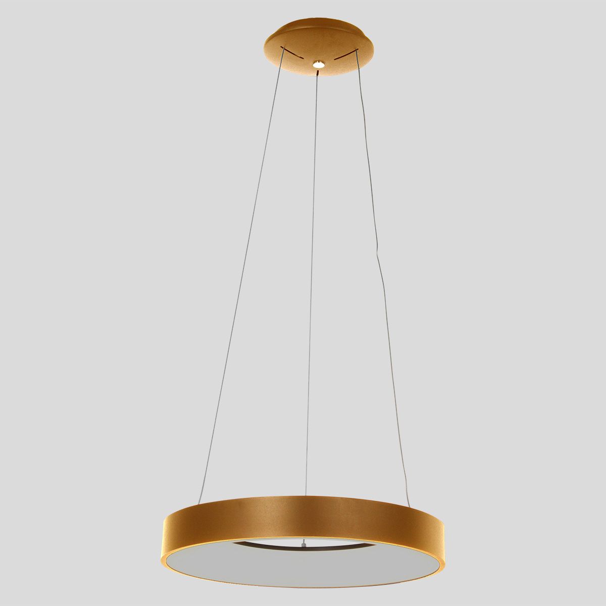 Design hanglamp goud incl. LED dimbaar - Ringlede