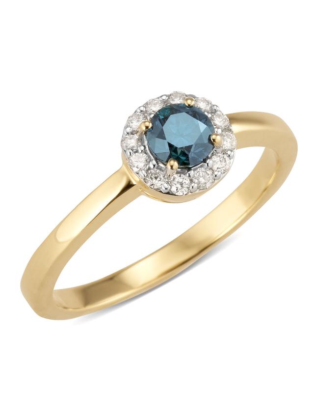 Entourage-Ring, Brillanten, Gelbgold 585