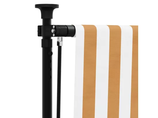 Store roulant d'extérieur orange et blanc 100x270cm tissu acier