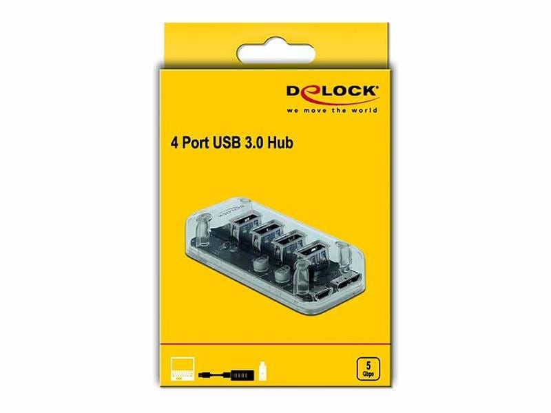 Delock USB-Hub 64087 USB 3.0 - 4x Typ-A 4-Port-USB-Hub