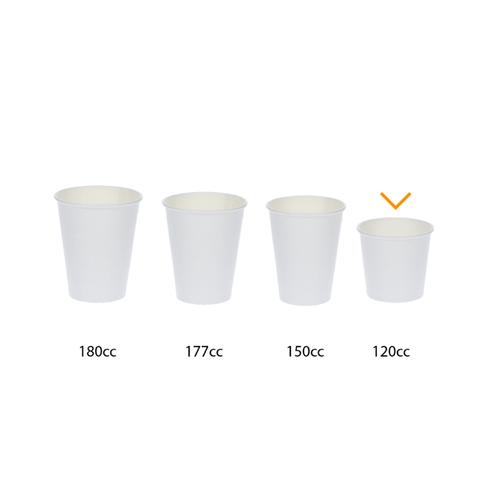 Kartonnen koffiebeker 120cc 4oz Ø63mm gestreept
