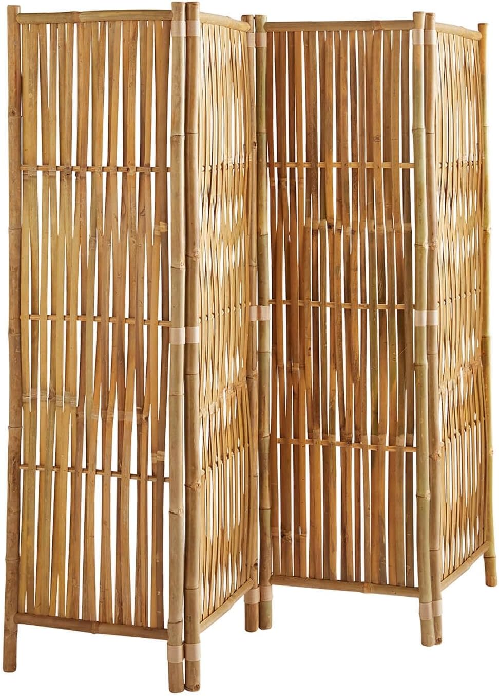 Box and beyond Paravent aus Bambus – Natur – 180 x 160 cm (4 Paneel)