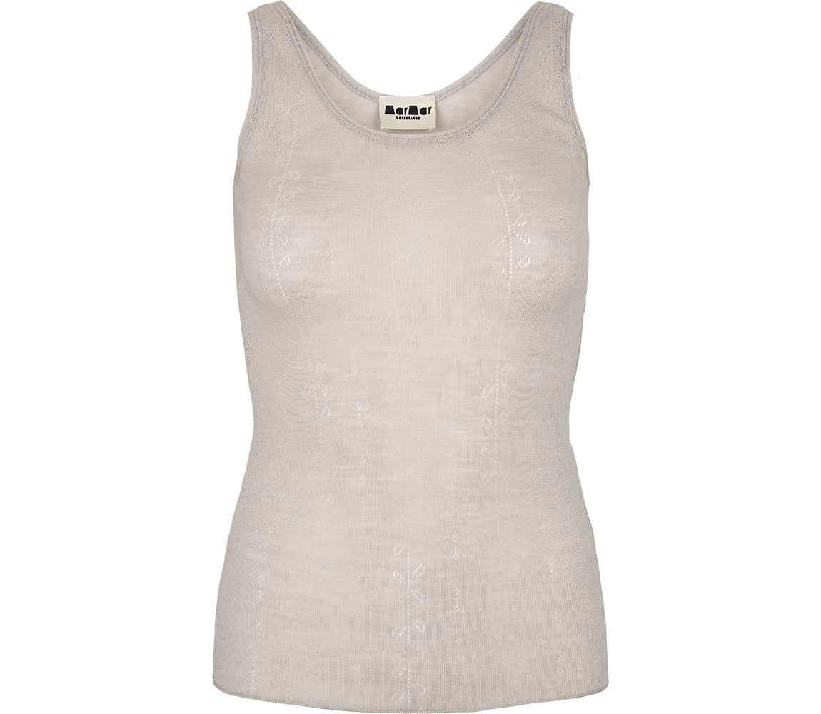 Tevo W, Uld Pointelle Undertrøje - Soft Dove