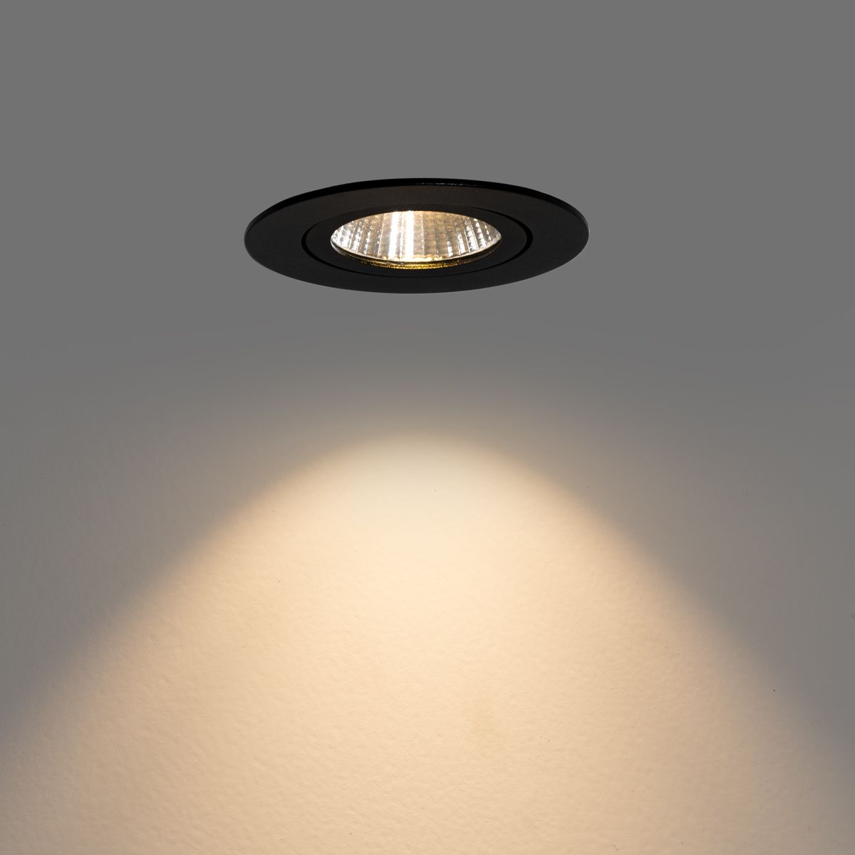 Inbouwspot zwart 6,8cm incl. LED 750 lm dimbaar IP65 - Gaius