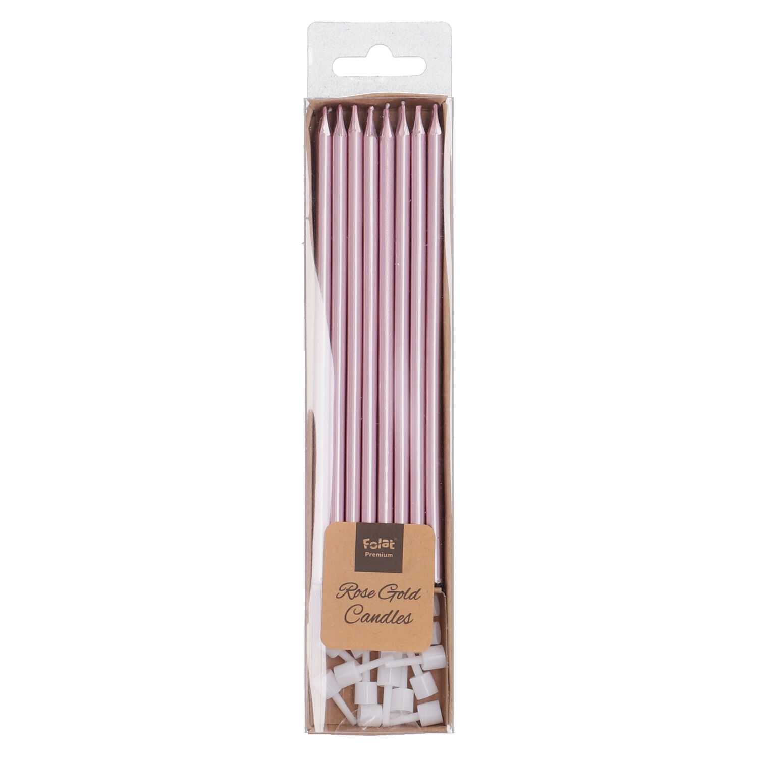 Stabkerze 16er 15cm, rosé metallic